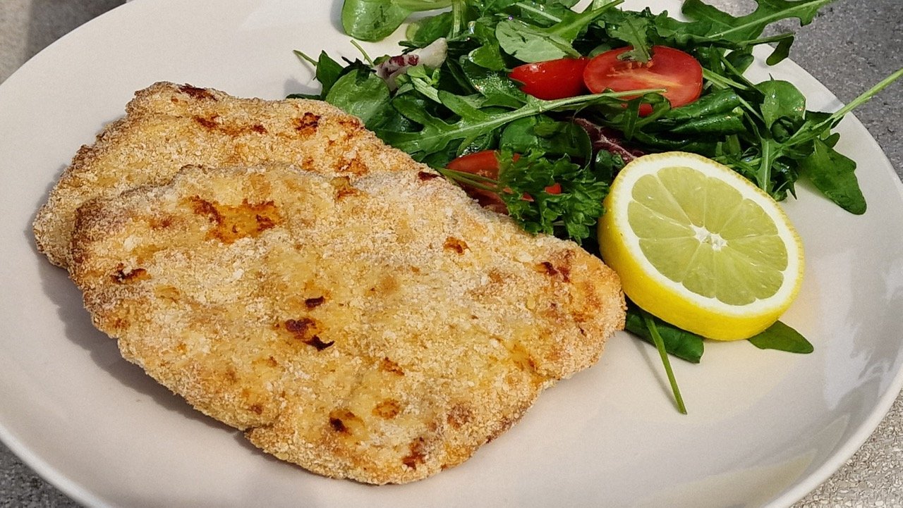 Escalope de pavo en freidora de aire