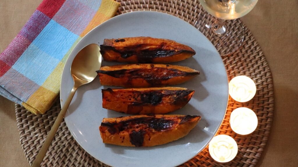 calabaza asada en freidora de aire