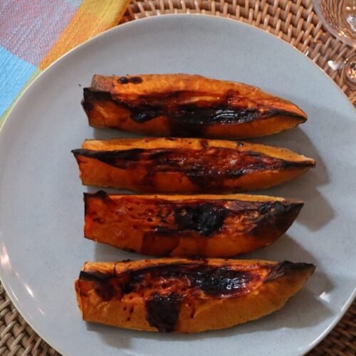 calabaza asada en freidora de aire