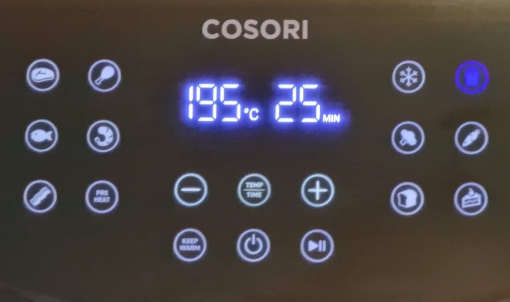 temperatura y tiempo de cocción de la freidora de aire celsius