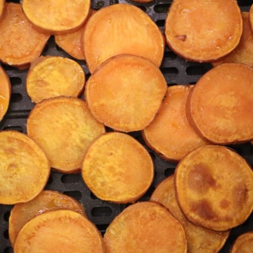 rodajas de batata cocidas