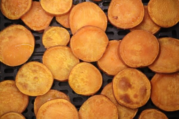 rodajas de batata cocidas