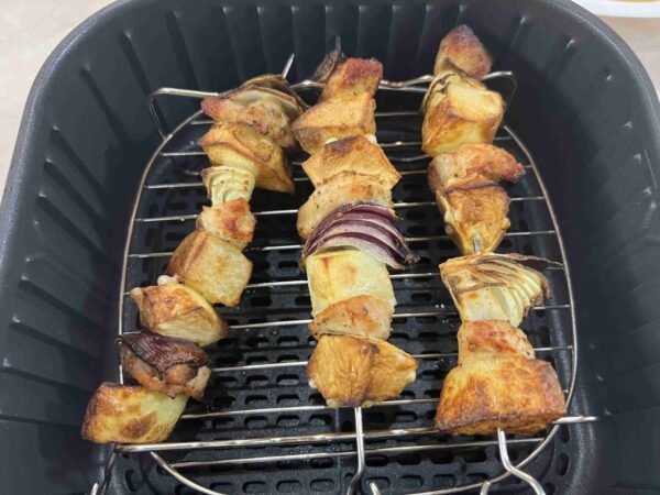 Brochetas de pavo con manzana 07