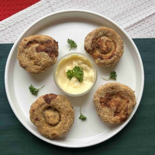 Champiñones empanados en airfryer