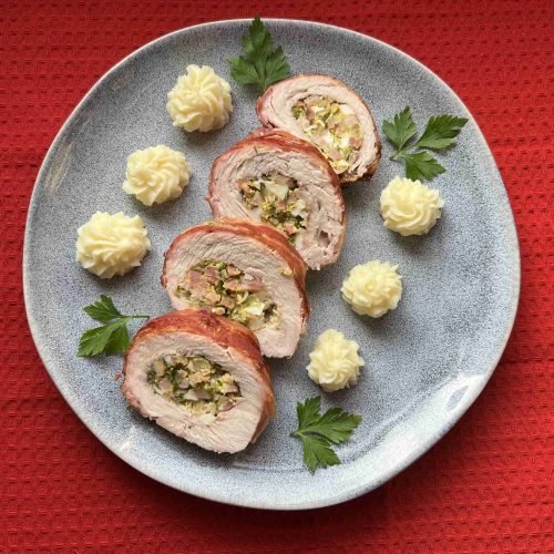 Pechuga de pavo rellena en airfryer